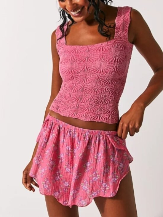 Free People Tops - Free People Love Letter Cami in Dragonfruit (Hot Pink) - Size Small
